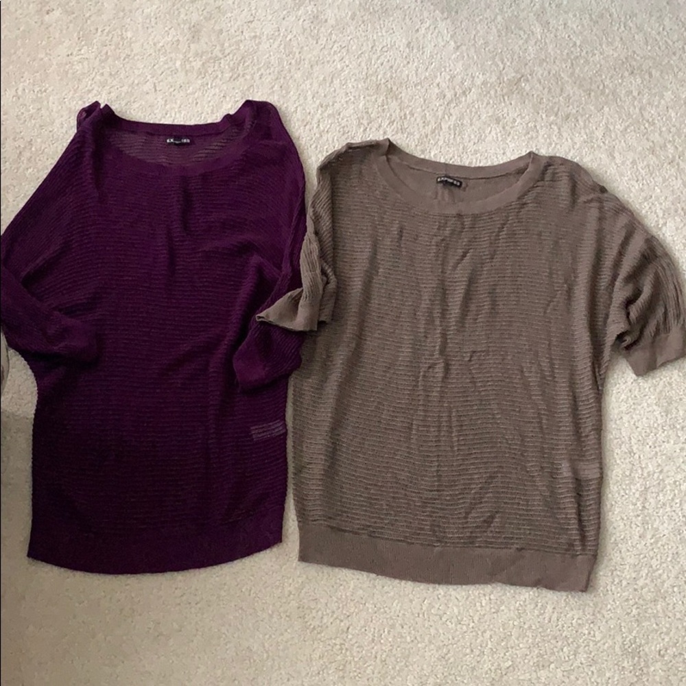 Express dolman sleeve knit slouchy sweaterS